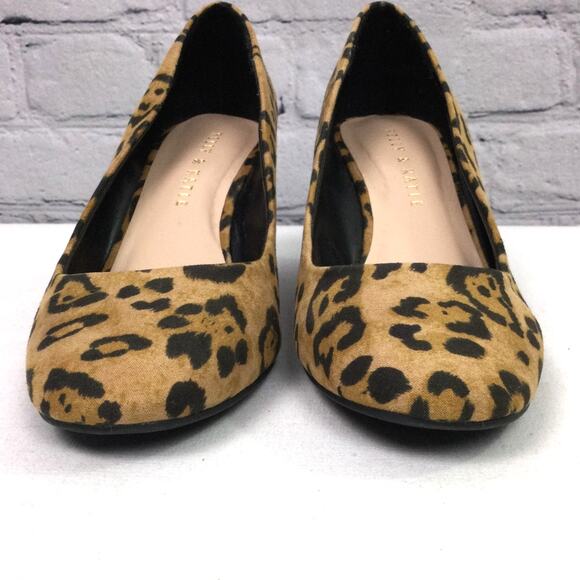 Kelly & Katie Laurene Chita Mob Wife Round Toe Fabric Slip On Wedge Heell 7.5M - Picture 4 of 14